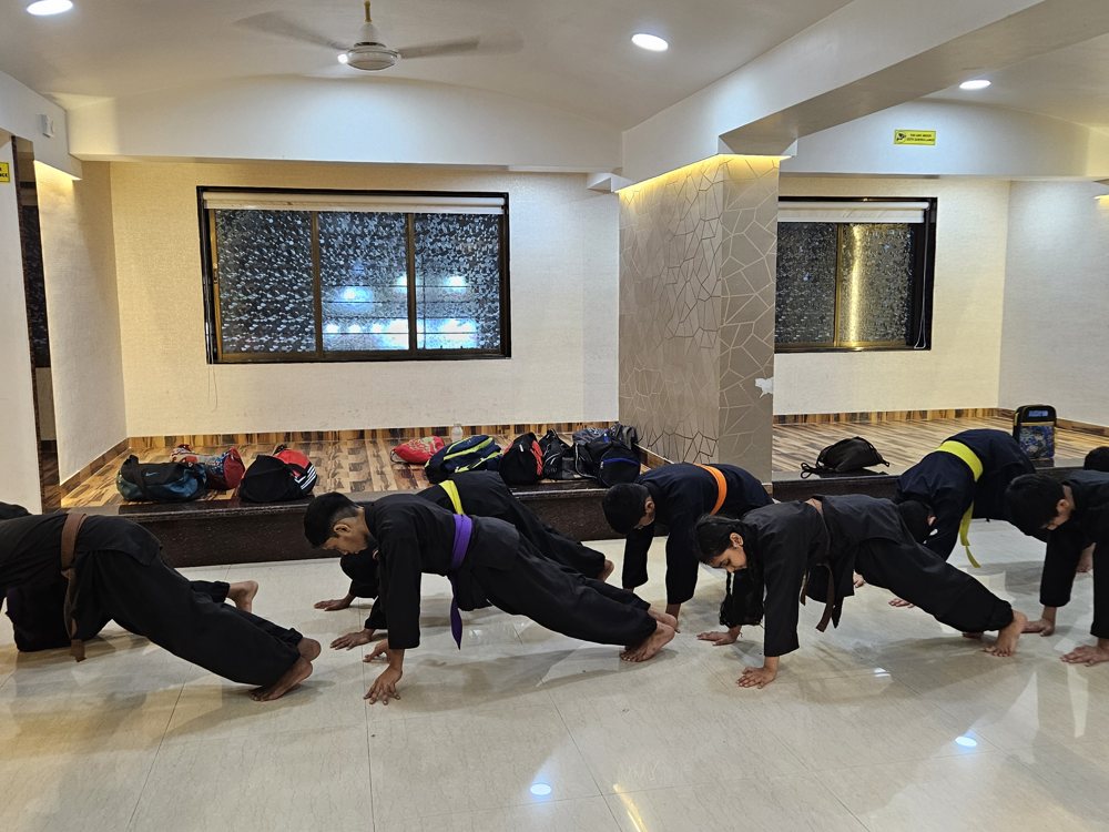 Students training together